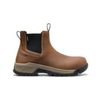 Mens Evanston Chelsea Waterproof Work Boot Soft Toe BisonBlack