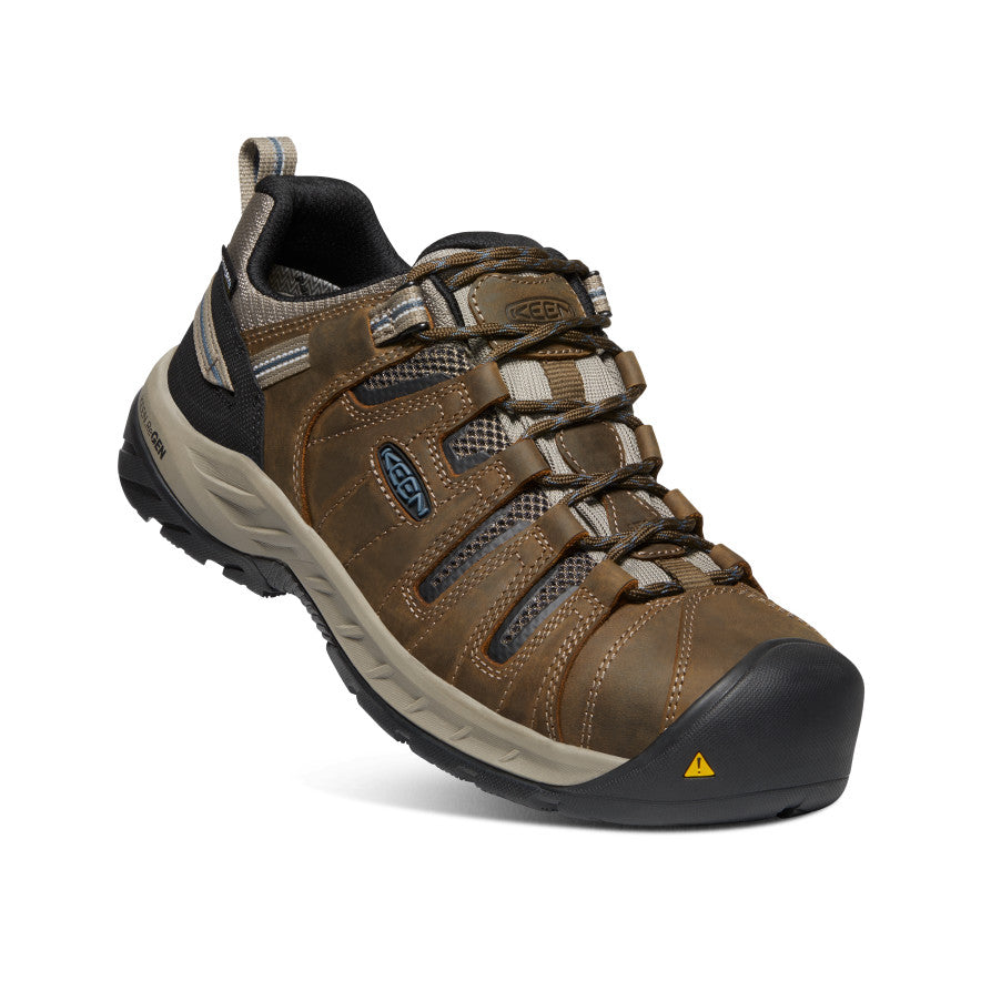 Mens Flint II Waterproof Steel Toe Cascade BrownOrion Blue