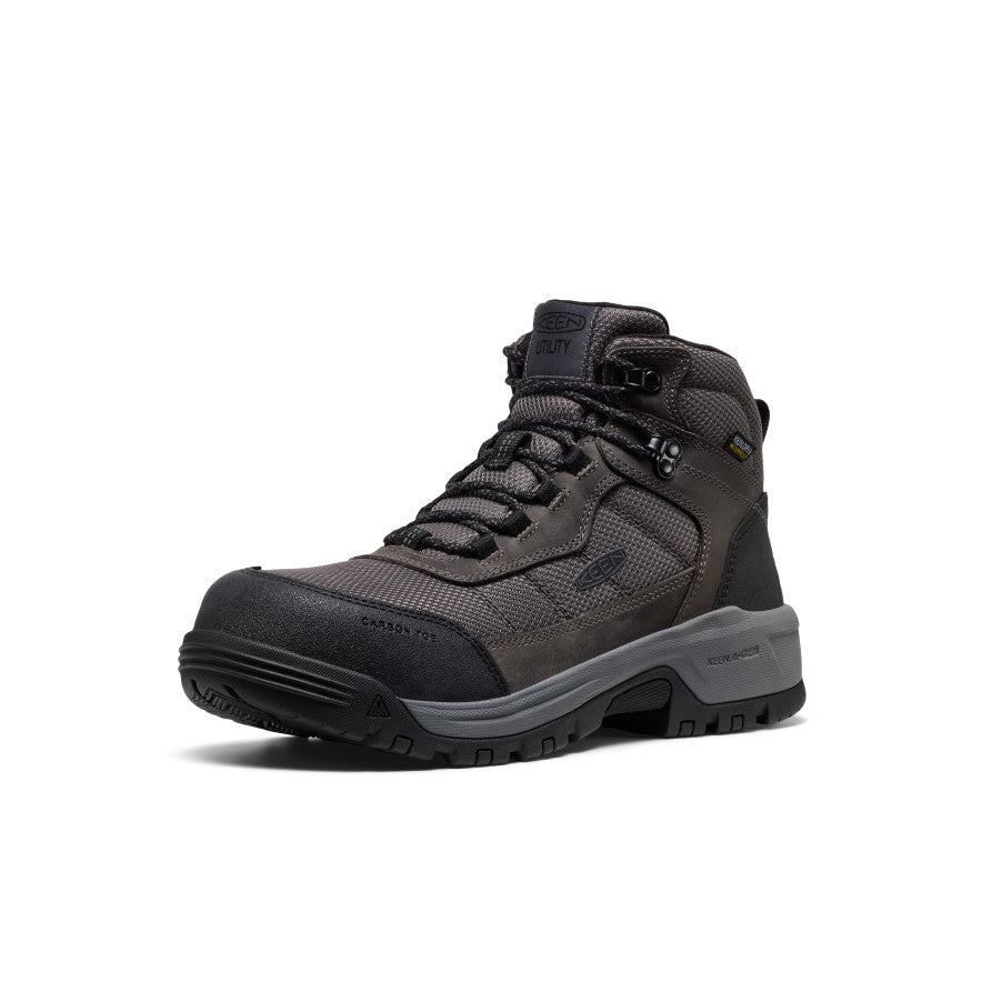 Mens Skokie Waterproof Work Boot Carbon Toe MagnetBlack