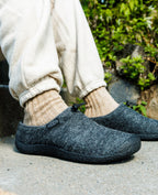 Mens Howser III Slide Charcoal Grey FeltBlack