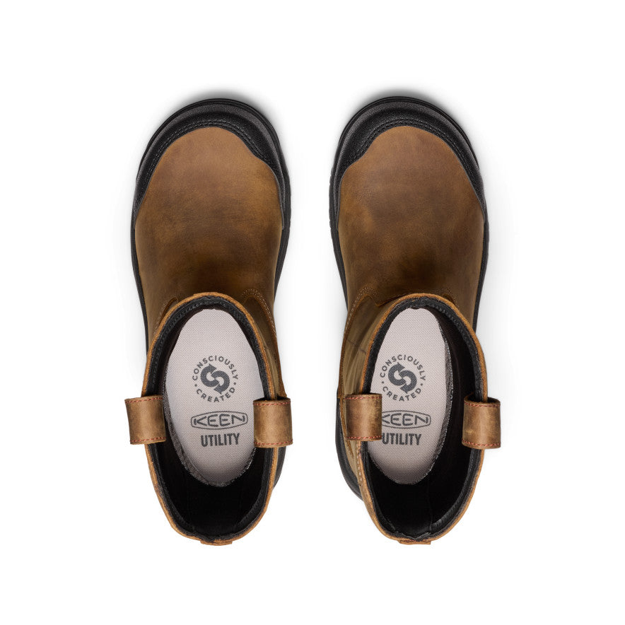 Womens Evanston Pull-On Waterproof Boot Carbon Toe BisonBlack