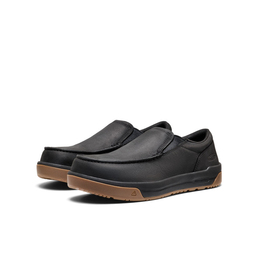 Mens Gibson Slip-On Work Shoe Carbon Toe BlackGum