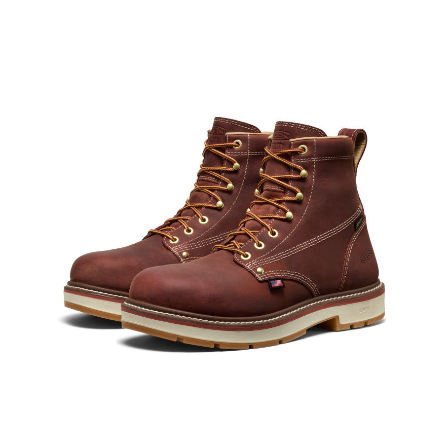 Mens Liberty 6 Waterproof 90 Heel Boot Soft Toe Bombay BrownGum