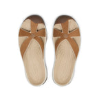 Womens Bali Leather Slide Sandal ChipmunkBirch