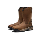 Mens Flatland Pull-On Waterproof Work Boot Carbon Toe BisonBlack