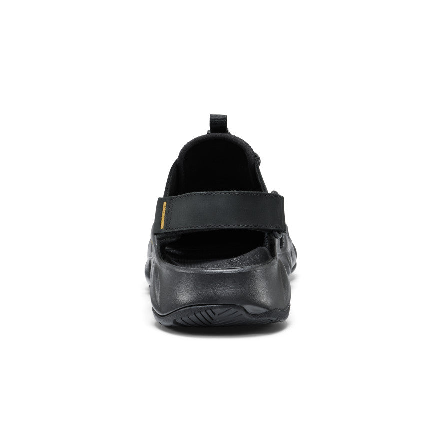 Mens Hyperport Fisherman Leather Sandal BlackKeen Yellow