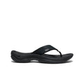 Mens Kona Leather Flip-Flop BlackSteel Grey