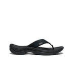 Mens Kona Leather Flip-Flop BlackSteel Grey