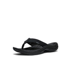 Mens Kona Leather Flip-Flop BlackSteel Grey
