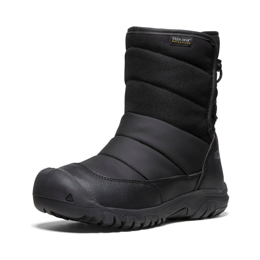 Big Kids Puffrider Waterproof Winter Boot BlackSteel Grey