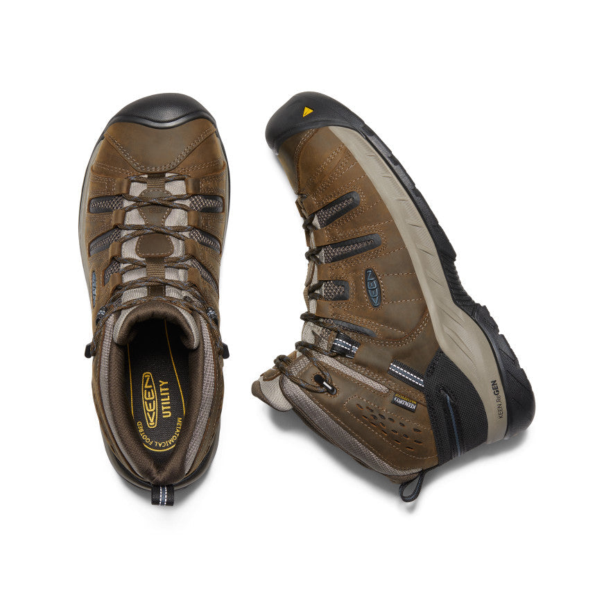 Mens Flint II Waterproof Boot Steel Toe Cascade BrownOrion Blue