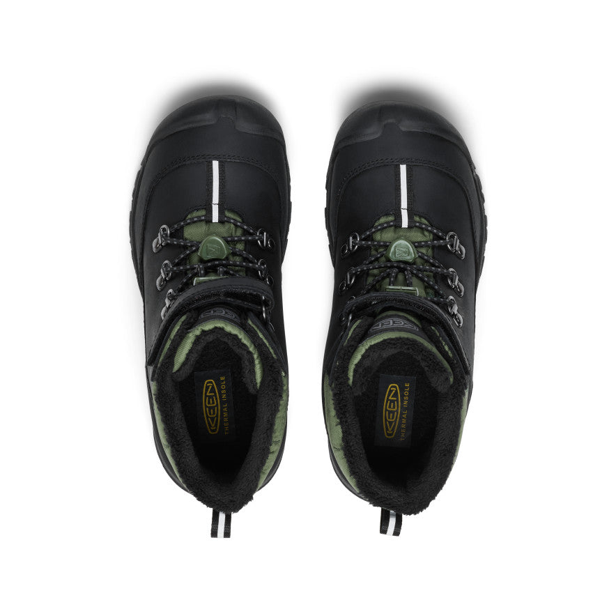 Big Kids Kanibou Waterproof Winter Boot BlackBronze Green