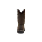 Mens Cincinnati Pull-On 90 Heel Waterproof Work Boot Carbon Toe Chocolate BrownBlack