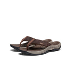 Mens Kona Leather Flip-Flop JavaDark Earth