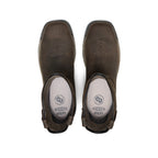 Mens Flatland Pull-On Waterproof Work Boot Carbon Toe Dark BrownBlack