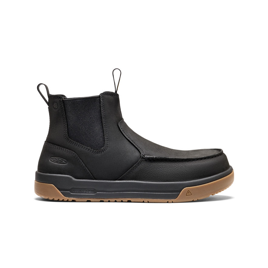 Mens Gibson Chelsea Work Boot Carbon Toe BlackGum