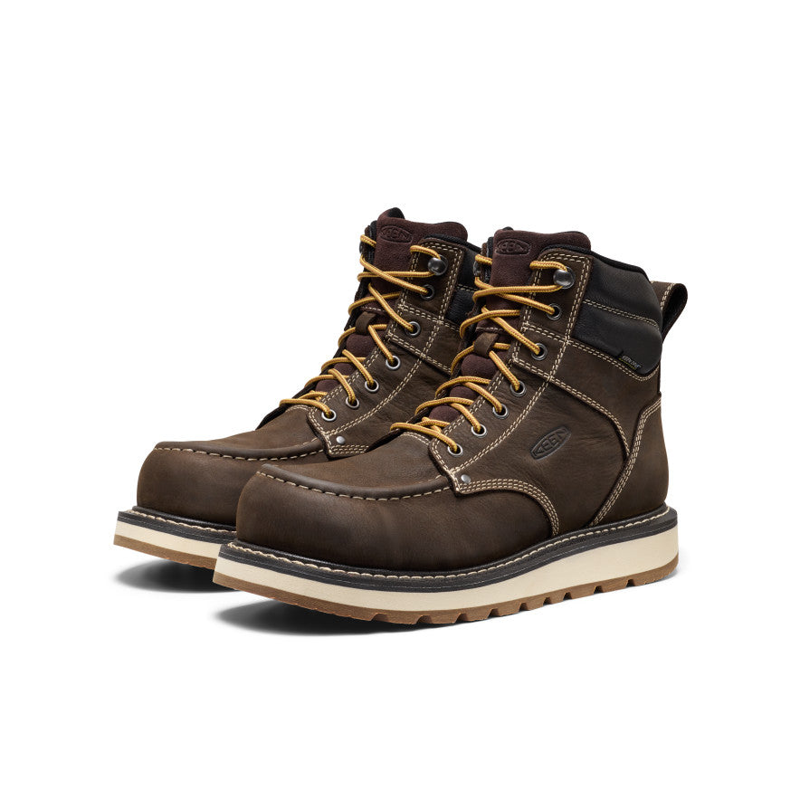 Mens Cincinnati 6 Waterproof Boot Carbon Toe Dark ChocolateSandshell