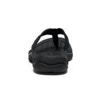 Mens Kona Leather Flip-Flop BlackSteel Grey