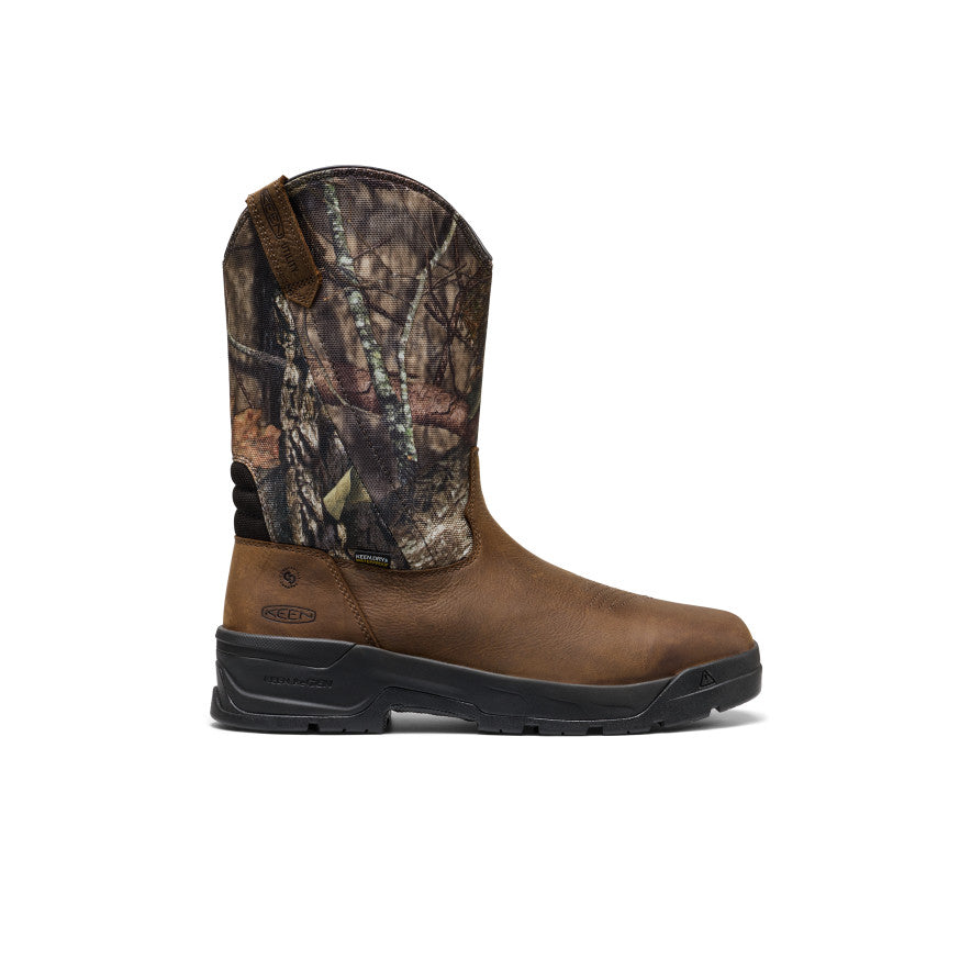 Mens Flatland Pull-On Waterproof Work Boot Soft Toe MOSSY OAK BREAK-UP COUNTRY