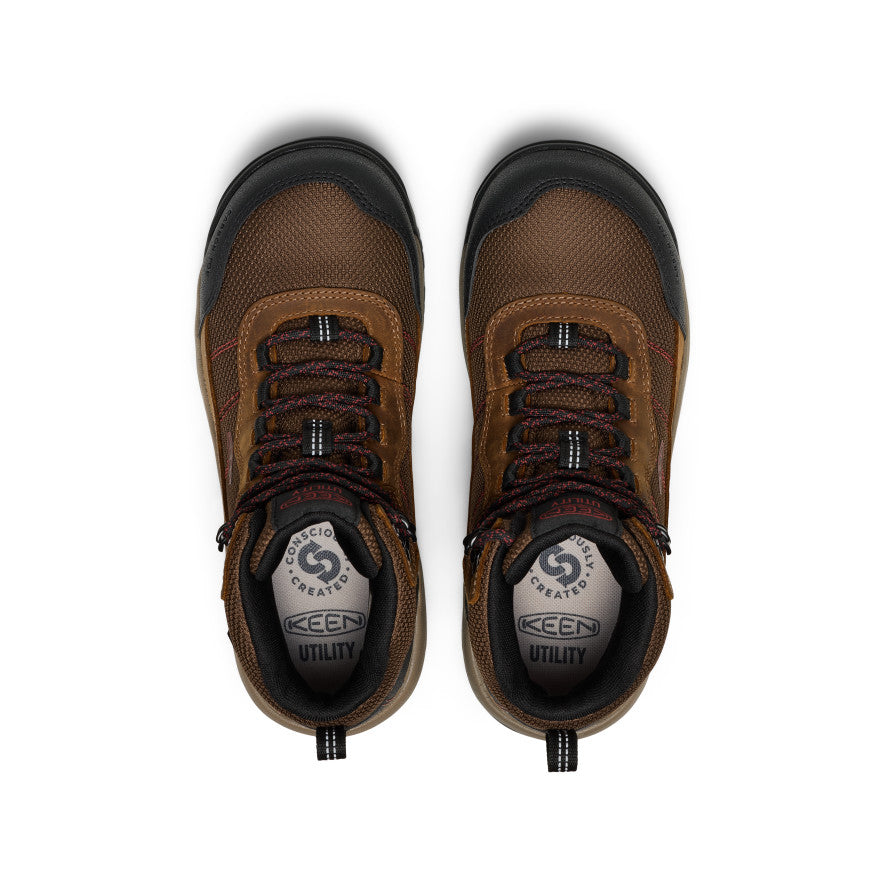 Womens Skokie Waterproof Work Boot Carbon Toe BisonBlack