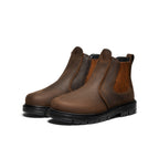 Womens San Jose Chelsea 90 Heel Boot Aluminum Toe Cascade BrownBlack