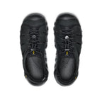 Mens Hyperport Fisherman Leather Sandal BlackKeen Yellow
