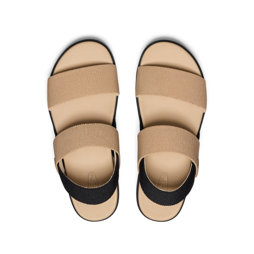 Womens Elle Backstrap Sandal Wide CornstalkBlack