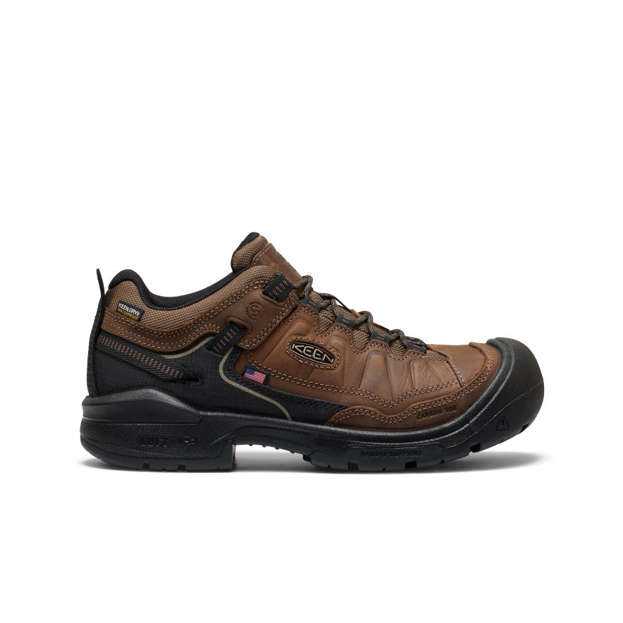 Mens Targhee IV Waterproof Work Shoe Carbon Toe Dark EarthBlack
