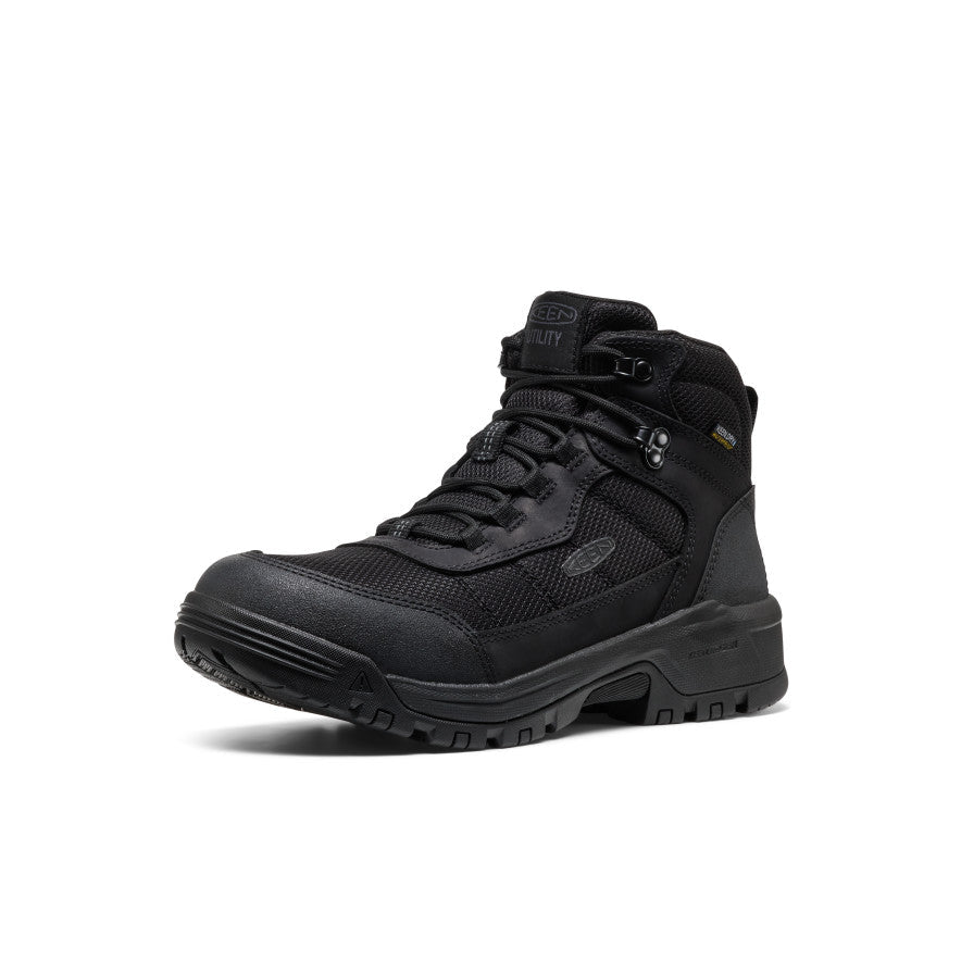 Mens Skokie Waterproof Work Boot Soft Toe BlackBlack