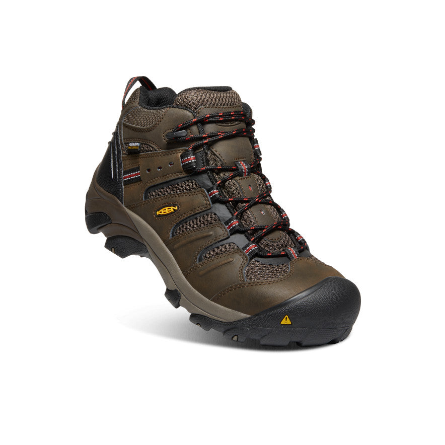 Mens Lansing Mid Waterproof Steel Toe Cascade BrownBrindle