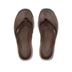 Mens Kona Leather Flip-Flop JavaDark Earth