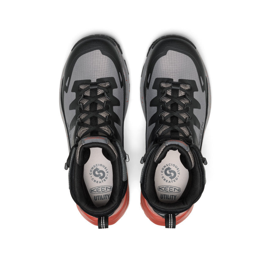 Mens Targhee Blur Waterproof Work Boot Carbon Toe Steel GreyBlack