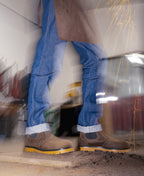 Mens San Jose Chelsea 90 Heel Boot Aluminum Toe Cascade BrownGum