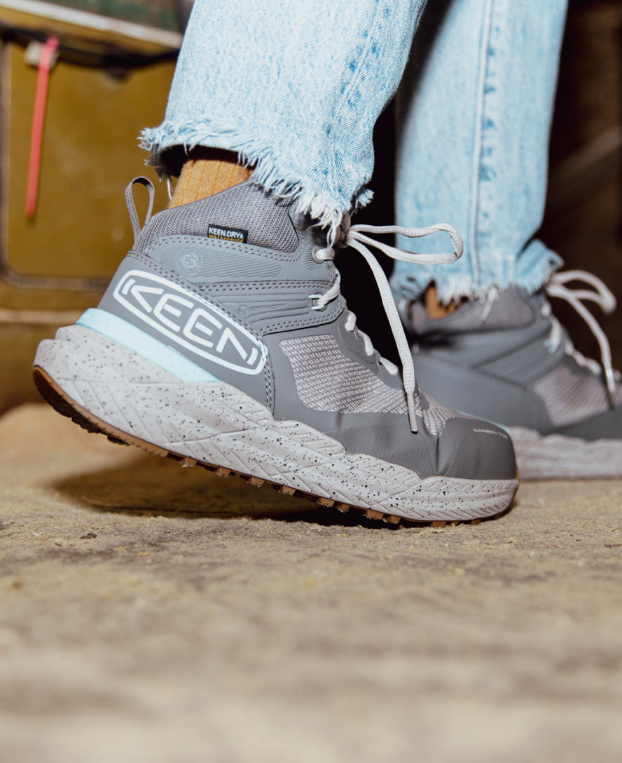 Womens Synchro Waterproof Work Boot Carbon Toe Steel GreyGum