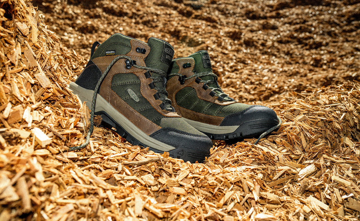 Mens Skokie Waterproof Work Boot Soft Toe Forest NightBlack