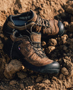 Mens Targhee IV Waterproof Work Shoe Carbon Toe Dark EarthBlack