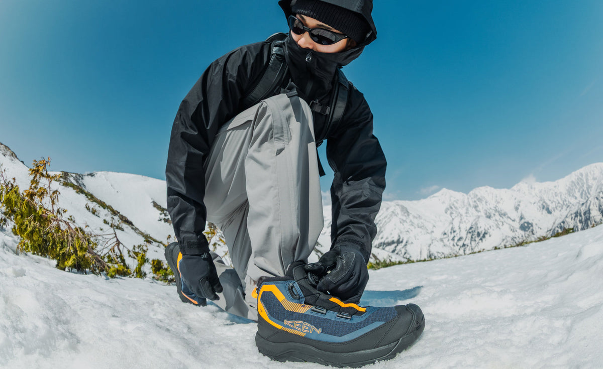 Mens Revel IV EXP CF Polar Waterproof Boot Naval AcademyFlame Orange