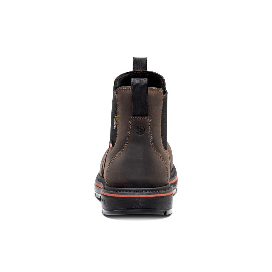 Mens Liberty Chelsea 90 Heel Waterproof Work Boot Carbon Toe Coffee BeanBlack