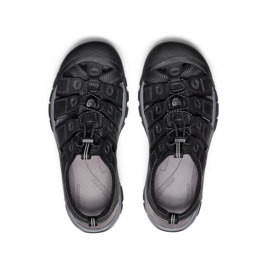 Mens Newport Leather Sandal BlackSteel Grey
