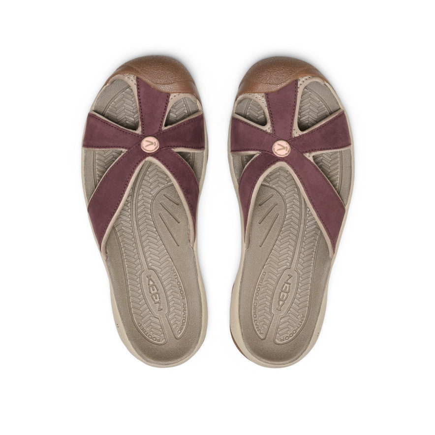 Womens Bali Leather Slide Sandal Mesa Glow