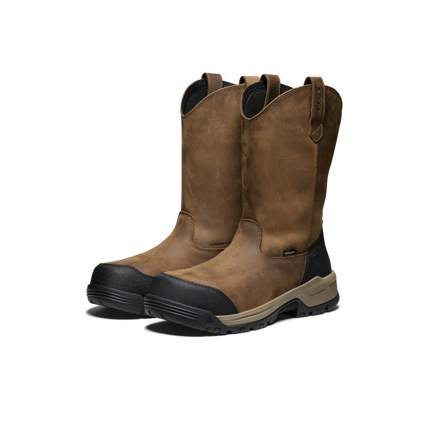 Mens Evanston Pull-On Waterproof Boot Carbon Toe BisonBlack