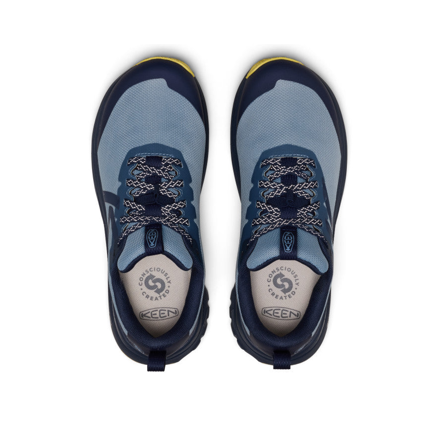 Womens Roam Waterproof Trail Running Shoe Faded DenimLemon Grass