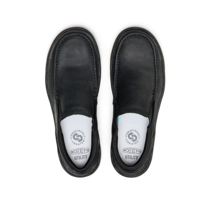 Mens Gibson Slip-On Work Shoe Carbon Toe BlackGum