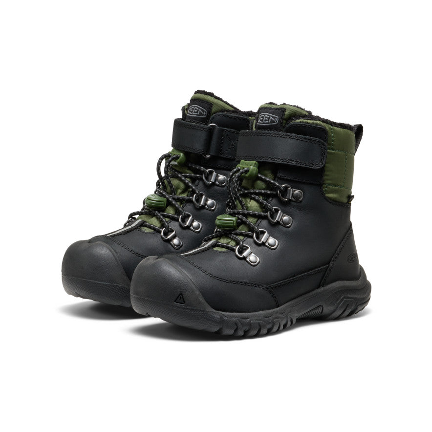 Little Kids Kanibou Waterproof Winter Boot BlackBronze Green