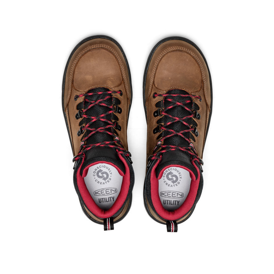 Mens Gibson Hiker Work Boot Carbon Toe BisonBlack