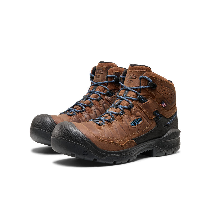 Mens Targhee IV LTR Waterproof Work Boot Carbon Toe BisonBlack