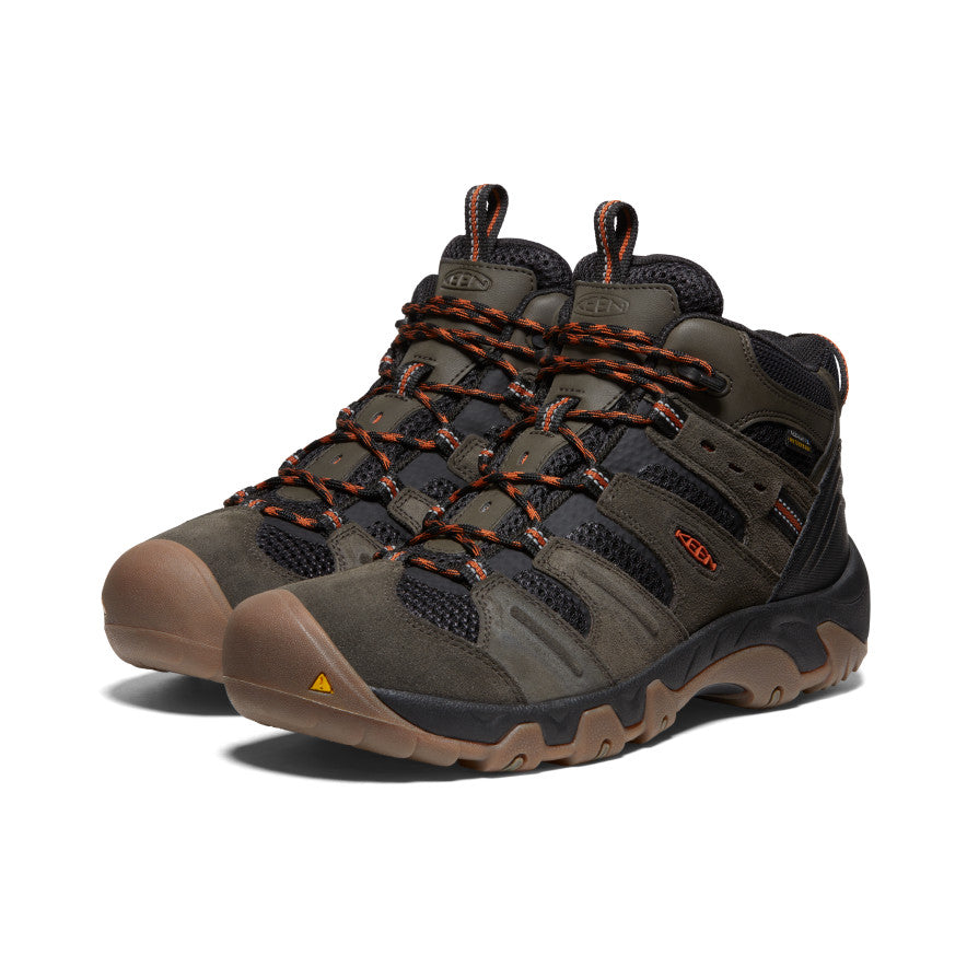 Mens Headout Waterproof Hiking Boot Black OliveFossil Orange