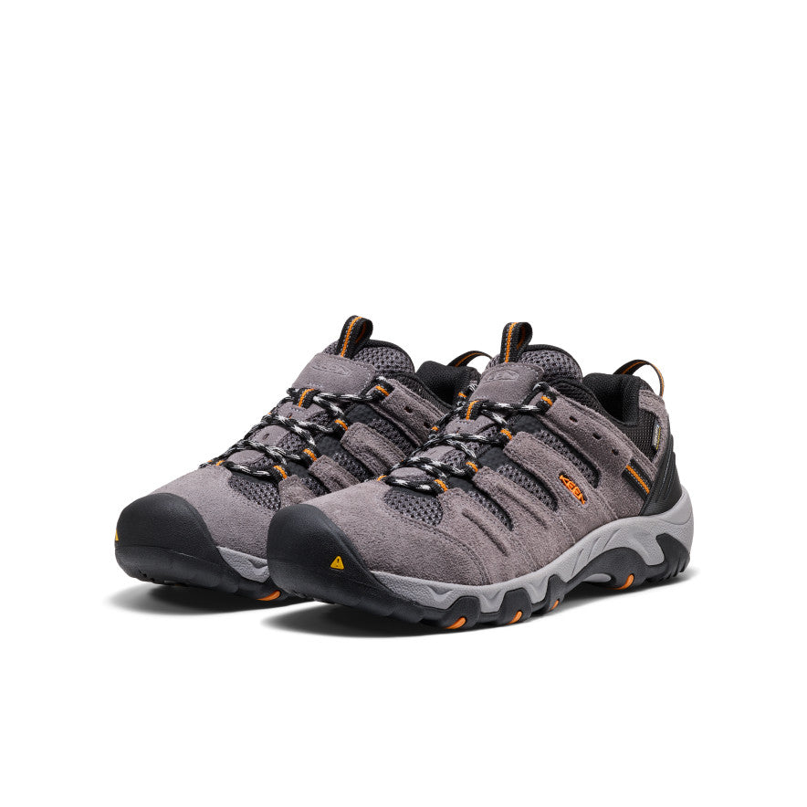 Mens Headout Waterproof Hiking Shoe Steel GreyOrange Pepper