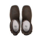 Mens Flatland Pull-On Waterproof Work Boot Soft Toe BisonBlack