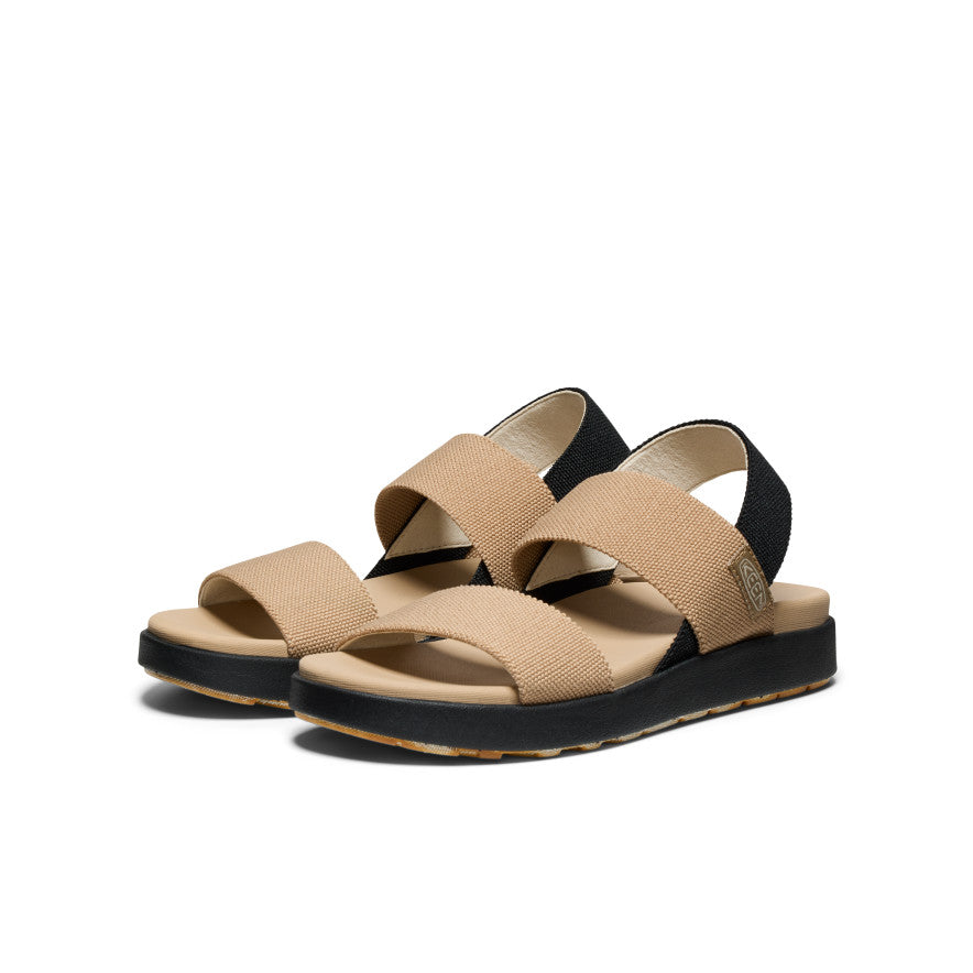Womens Elle Backstrap Sandal Wide CornstalkBlack